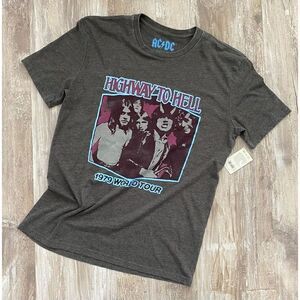 Lucky Brand AC/DC Rock Band T-Shirt Venice Burnout Distressed Men’s Size Medium